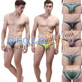 Sexy Men's See-through Stripes Mesh Underwear Hot Pouch Briefs Size S M L XL 6 Colors Offer MU1886