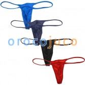 New Men Booty Tanga  Underwear Male Drawnwork String Thong Stretch Slim Cut G-string MU72N