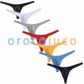 Sexy G-strings For Men Pouch Bikini Underwear Elastic Stretch Thongs Comfy Shorts Jacquard Underpants