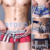 New Sexy Mens Grids Underwear Boxers Briefs MU233