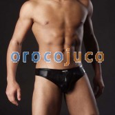 Mens sexy Faux leather Shorts briefs pants MU92