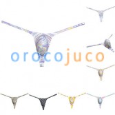 Men's Pouch Jockstrap Enhance String Thong Bubble Knitted G-string Tangas Underwear