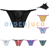 Men‘s Skimpy Briefs Pouch Lingerie Breathable Micro Bikini Check Spandex Underwear