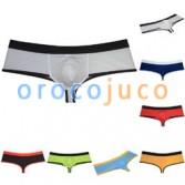 Men's Breath Holes Cheeky Pouch Boxers Briefs Brazilain Bikini Underwear