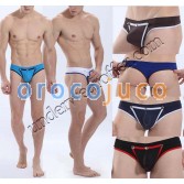 Sexy Men’S Penis Hole With Bulge Pouch Underwear Smooth Fashion Thong Bikinis Underwear G-String T-Back MU1828