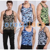 New Sexy Men’s Camouflage Underwear Tank Top Singlet Undershirt Comfy Casual Vest Size S M L Multi-colored Options MU1850