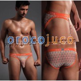 Sexy Men's Colorful Breath Holes Bikinis Boxer Briefs Underwear Bulge Pouch Briefs Asia Size M L XL XXL 3XL MU1937