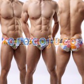 Cotton Men’s Sexy Mini Boxer Briefs Underwear Color Printed Comfy Briefs MU1946