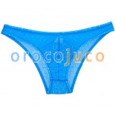 Men's Sheer Jacquard Lace Briefs Underwear See Through Poucher Mini Briefs MU240X