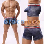 Super Soft Sexy Men’s Bulge Pouch Jeans Underwear Cowboy Style Shorts Boxers MU339 M L XL