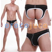 U-Brief Men's Sexy Tanga Smooth Underwear Bottoms Bikini Thong Briefs T-Back MU358 3 Size For Choose 3 Color Available