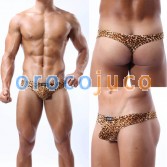 U-Briefs Men’S Sexy Soft Leopard Underwear Bikini Brief Thong T-Back MU337 M L XL