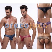 Sexy Men Soft Jeans Style Thong Underwear Back Empty Brief Pouch Backless Briefs Asia Size M L XL XXL 5 Colors For Choose MU368