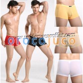Sexy Men's Boxers Shorts Silky Soft Underwear Thin Pouch Boxer Asia Size S M L  UN882