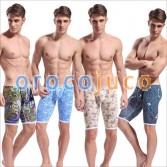 Fashion Brand Cotton Men's Pattern Fifth Pants Casual Cropped Trousers S M L XL MU1868