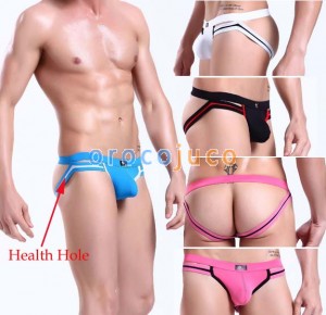 Sexy Men Healthy hole Underwear jock strap Briefs MU138