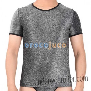 Shiny Men's Stretchy & Soft T-Shirts Cool Male Tee Undershort Short Sleeve Vest MU607