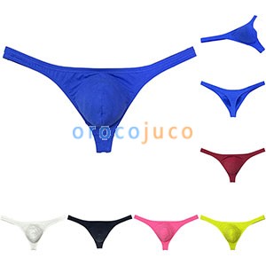 Men's Cotton Bikini Thong Enhance Bulge Pouch G-String Tangas Underwear