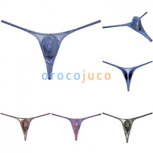 Men‘s Micro Thong Pouch String T-back Shiny Bikini Tanga Trunks Underwear