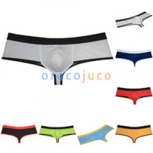 Men's Breath Holes Cheeky Pouch Boxers Briefs Brazilain Bikini Underwear