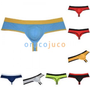 Men's Cheeky Pouch Boxers Thong Breathable Brazilain Bikini Underwear