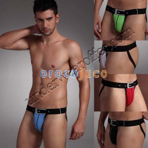 5 Sizes Sexy Men’S Cotton Fashion Mini Bikini Thong Jock Strap T-Back Underwear G-String MU1901
