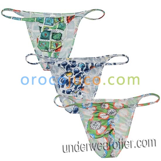 Men Cheeky Boxers Briefs Underwear Big Pouch String Micro Bikini Thong Pants MU779