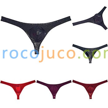 Men's Shiny & Stretchy Pouch Thong Smooth & Soft G-String Bottoms Underwear
