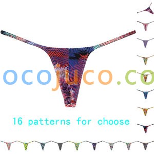 Multiple choice Men's Micro Bikini Bulge Pouch Thong Colorful Underwear Rich in colorG-string Hipster Tangas