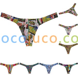 Men's Resplendent T-back Underwear Novel and rare Pouch Bikini Thong Underpants