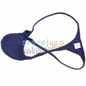 Men Bulge Pouch T-back Gay Mini Tangas Scales pattern Underwear Shiny Micro String Thongs MU783