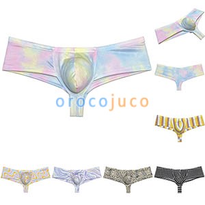 Men‘s Sports Cheeky Bikini Brief Booty Short Half Butt Brazilian Bubbled Underwear