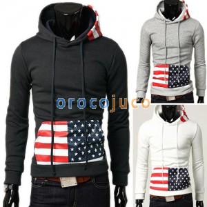 Men’s Stylish Slim Fit Jackets Coats Hoody 3 Color XS~L MU1032