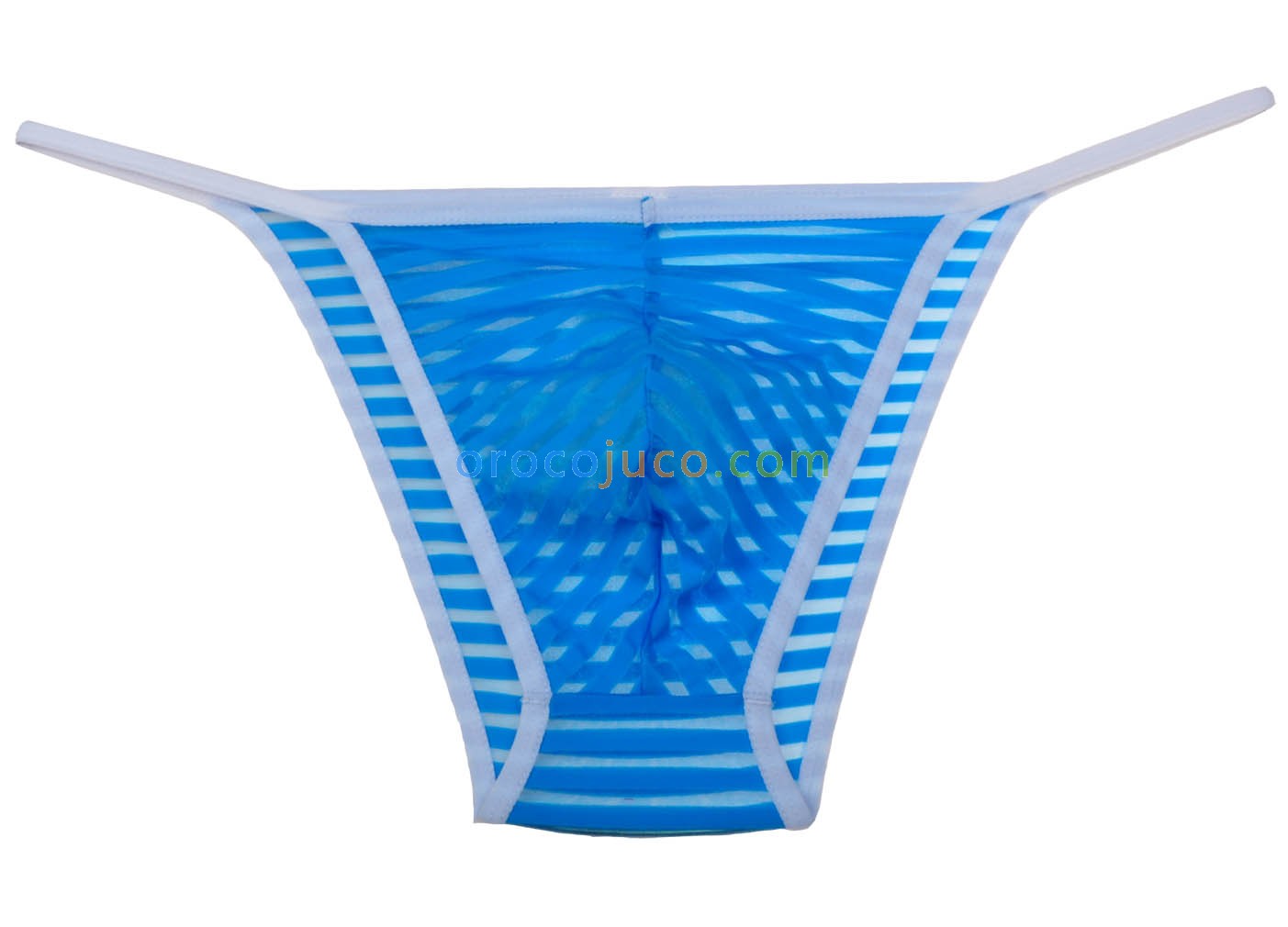 New Men's Border Mesh Striped Briefs Spun Yarn Bikini Brief Underwear Pouch Open Side Fitness Wear MU403