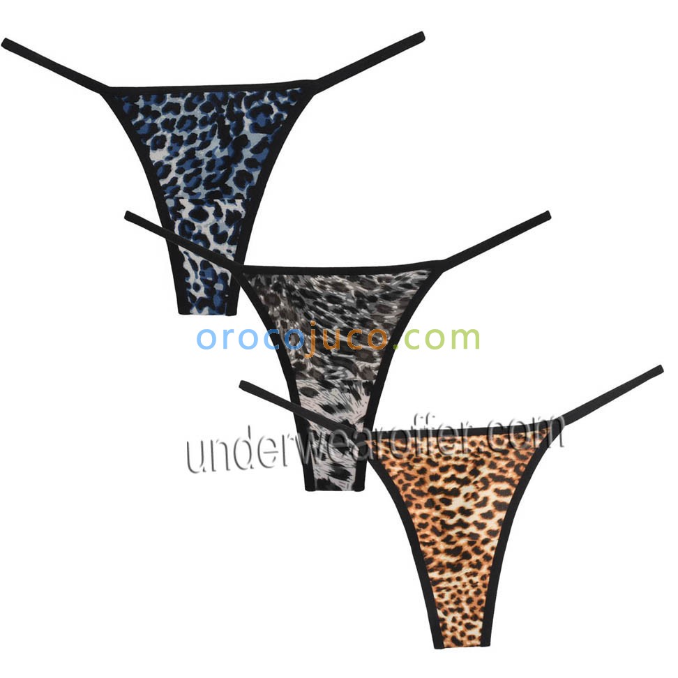 Sexy Women Leopard Brazilian Tangas  Stretch Charm Soft Panties Lingerie Bikini Thong MU2004