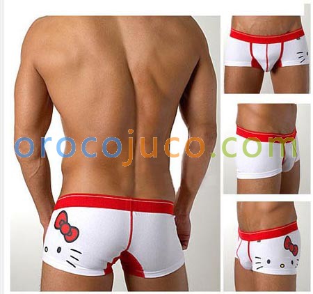 Cartoon Men's Kitty Red Underwear KT102