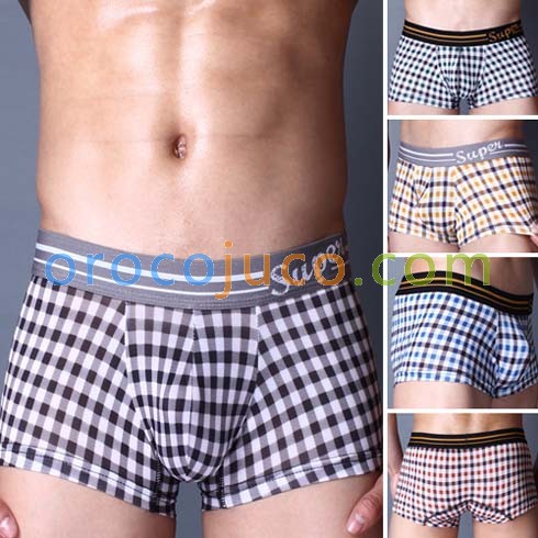 2012 New Sexy Mens Grids Underwear Boxers Briefs MU234