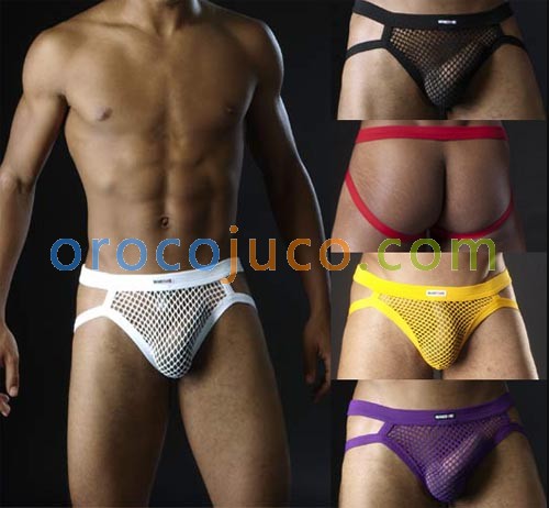 Sexy mesh Mens underwear shorts Briefs Jockstrap MU74
