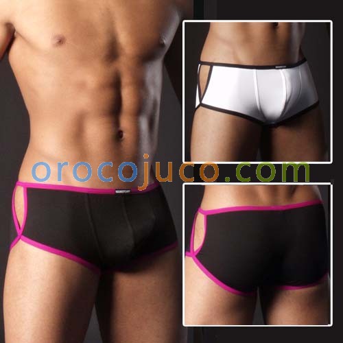 Mens See-Though Underwear boxer briefs shorts MU87