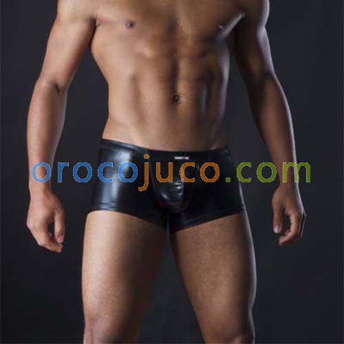 Mens sexy Faux leather boxer briefs pants MU93