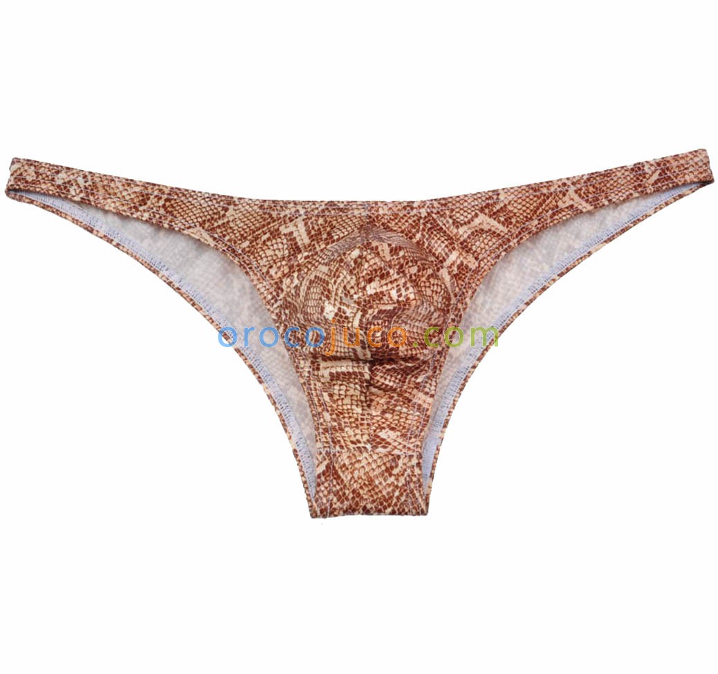 Men's Snakeskin Patter Bikini Briefs Underwear Pouch Briefs Mini Trunk Pants men gay underwear mens bikini MU392