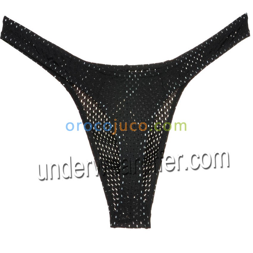 Soft Men's Breath Hole Bulge Pouch G-string Underwear Bikini Thong T-back Pants HXK-DK