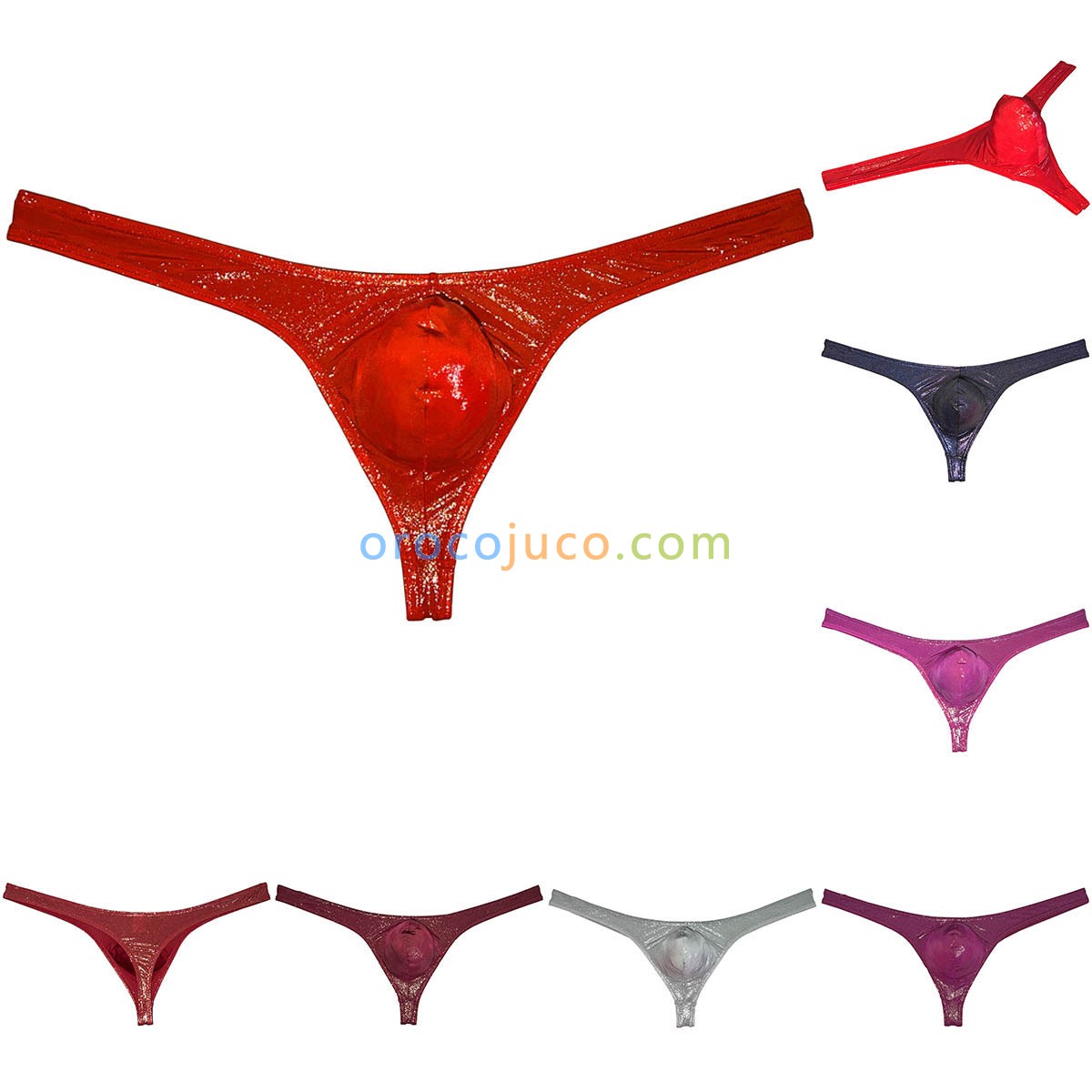 Men's Shiny Ice Silk Pouch Thong Wet Look G-String Bottoms Stretch Pants Underwear