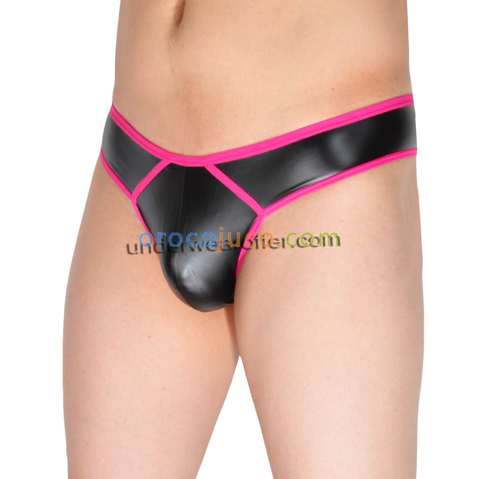 Men's Sexy Faux leather underwear G-string Gay Men Underwear Jockstrap MU86X