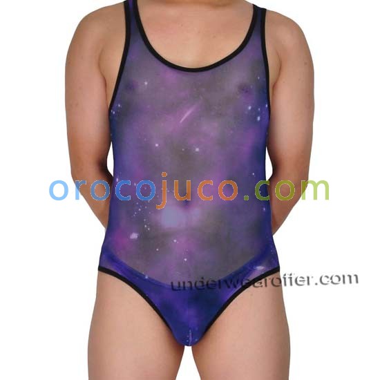 Men's Sheer Vest Bodysuit Underwear Colorful Transparent Mesh Male Sport Leotard MU220X