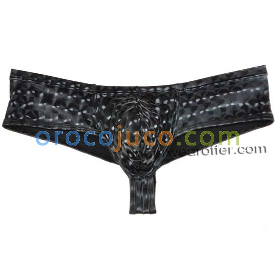 Men Liquid Pro Stretch Trunk Underwear Shiny Leather Like Briefs Mini Cut Boxers MU432