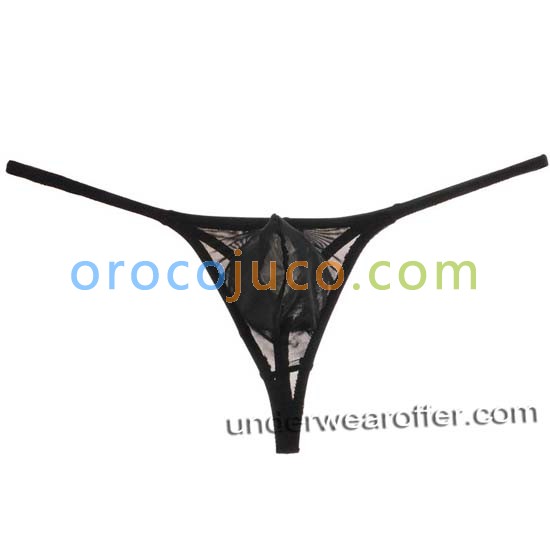 Men's Liquid Stretch Micro Thong Underwear See-through Mesh Mini Cut G Strings MU882X