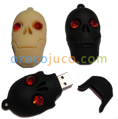8G/16G/32GB DiamondEyes Skull USB Flash Memory Stick Pen DriveWithCrystalEyes U-Disk EU11