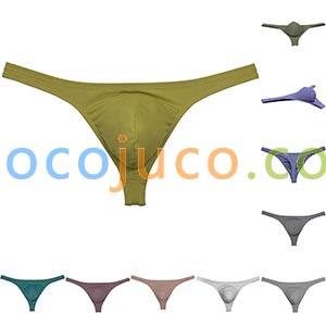 Men's Elastic Enhance Pouch Bikini Underwear Comfortable Thong Underpants