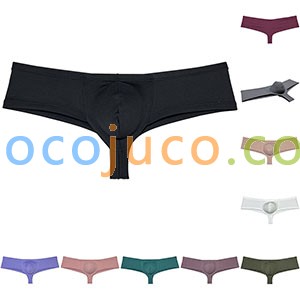 Men's Skin Feel Cheeky Boxer Brief Booty Short Half Hip Brazilian Bikini Underwear